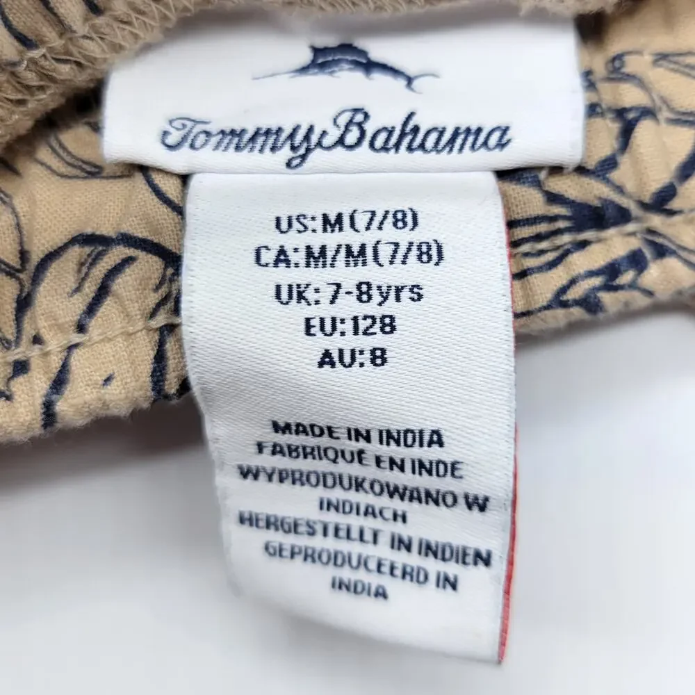 Tommy Bahama Kids 2-Piece Cabana Shirt Shorts Set Size 7-8, M Cotton Tropical